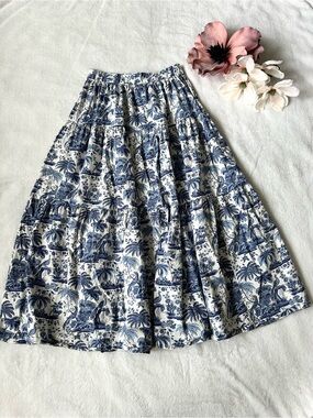 Staud Sea Skirt in Blue Toile size 4